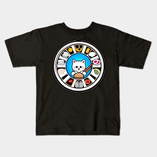Cute Japanese Cat ramen Kids T-Shirt